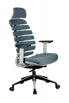 Кресло для руководителя Riva Chair RCH SHARK+Серая ткань