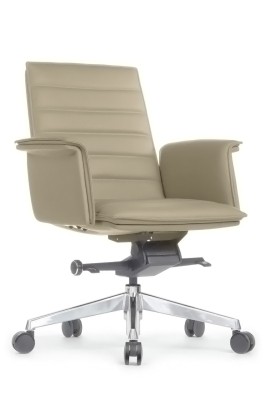 Кресло для персонала Riva Design Rubens-M В1819-2 светло-серая кожа