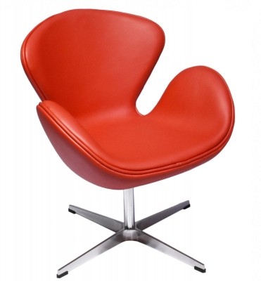 Дизайнерское кресло SWAN CHAIR красный